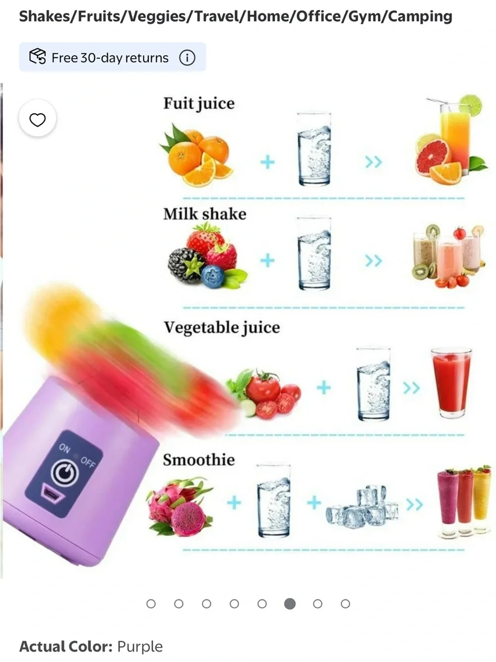 Free Shipping! High Speed Portable Blender ✅ - Pink, green or blue